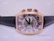Copy Franck Muller Black Croco Rose Gold Crocodile Leather Strap (2)_th.jpg